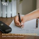 Wordsworth and Black Rollerball Pen - Atemberaubender Luxus-Stift aus Bambus Schwarzholz, Goldfinish, nachfüllbar, Geschenkset für Männer & Frauen, Tinte, Bürobedarf - 4
