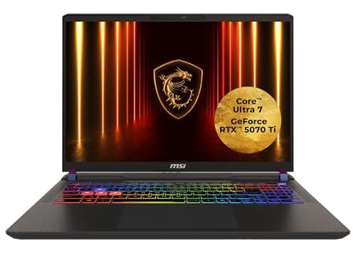 MSI Vector 16 HX AI Gaming-Laptop, 16" QHD+ 240 Hz Display, Intel® Core™ Ultra 7 255HX, NVIDIA GeForce RTX 5070 Ti, 16 GB RAM, 1 TB SSD, Windows 11 Home, QWERTZ Tastatur, Cosmos Grau, A2XWHG-264