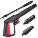 Kit de repuesto de pistola pulverizadora de alta presión 2350 PSI, sistema de liberación rápida Bosch AQT, boquilla de varita ajustable y turbo - 1