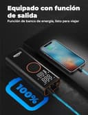 Oasser Compresor Aire Portatil 6000mAh 150PSI Inflador Ruedas Coche Pequeño Pantalla LCD Doble Visualización Cable Encendedor 3M Parada Automática Bolsa Almacenamiento para Coche Moto Bicicleta Bola - 7