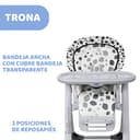 Chicco Polly Progres5 - Trona evolutiva, de hamaca a elevador, 4 ruedas, de 0 a 3 años, gris - 4