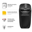 Fellowes 60Cs - Trituradora de Papel, Corte en partículas, destruye hasta 10 Hojas, destructora de Papel Uso Personal, Papelera 22L, Nivel de Seguridad DIN-P4, Color Negro - 2