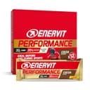 Enervit Performance Bar Cocoa – Energieriegel, 32 g Kohlenhydrate, 20% Protein, Kakaogeschmack, für langanhaltende Ausdaueraktivitäten, Glutenfrei, 12 Riegel à 60 g - 1