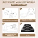 EHEYCIGA XL Dog Bed Memory Foam, Extra Large Orthopedic Dog Beds Sofa with Sides and Waterproof Liner, Pet Couch with Washable Removable Cover and Non-Slip Bottom, 104x68x19cm, Charcoal - 7