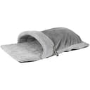 proudpet Cat Pouch Bed Cosy Grey Fleece Pet Igloo Hideaway - 3