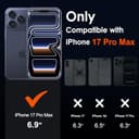 ivoler Anti-Amarillo Clara Funda para iPhone 17 Pro MAX con 2 Piezas Cristal Templado, [Protección Militar] Carcasa Protectora Antigolpes Transparente Anti-Choques Bumper Case - 2