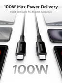 UGREEN USB C to USB-C Charger Cable 100W 5A Type C to C Fast Charging Compatible with MacBook Pro/Air, HP, Dell, iPad Pro 2025, iPhone Air/17/16 Plus/Pro/Pro Max, Galaxy S25 (1M) - 2