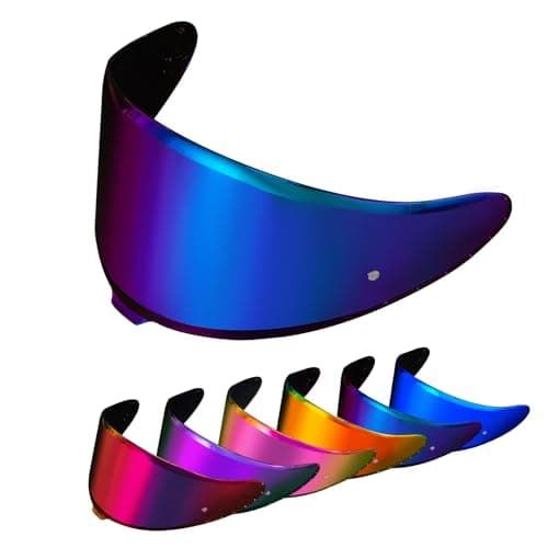 PSLER Helmet Visor for Shoei NXR2 Z8 Tinted Visor for RF-1400 CWR-F2 CWR-F2R X-Fifteen X15 X-SPR Pro Motorbike UV Protection Face Shield Replacement Accessories(Rainbow)