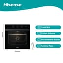 Hisense BI64111AB Forno Multifunzione Termoventilato, Cavità XXL 77 Litri, 12 Funzioni Cottura, Pulizia Acqua Clean, Classe A, Preriscaldamento Rapido, Funzione Pizza 300 °C, Air Fry, nero - 2