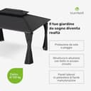 Blumfeldt Gazebo 3x4m, Gazebo Esterno Resistente con Zanzariera, Tetto in Acciaio Zincato, Struttura in Alluminio, Protezione UV, Facile Montaggio, Gazebo da Giardino - 2