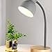 Industrial Table Lamp with Wooden Base Adjustable Farmhouse Desk Light for Bedroom Office & Living Room Gray Reading Nightstand Lamp - Modern & Stylish Design - 3
