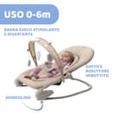 Chicco Hooplà Sdraietta Neonati E Bambini Da 0 Mesi A 18 Kg, Funzioni Dondolo E Poltroncina, Con Barra Gioco, Schienale Regolabile E Cuscino Riduttore, Chiusura Compatta, Ocean, Champagne - 3