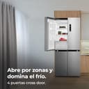 Cecotec Frigorífico 4 Puertas Total No Frost de 474L Bolero CoolMarket 4D 474 Dark E. 177,5cm de Alto, 83,3 cm de Ancho, Clase E, Ultra Silencioso, Iluminación LED, Compresor Inverter Plus, Inox Negro - 4