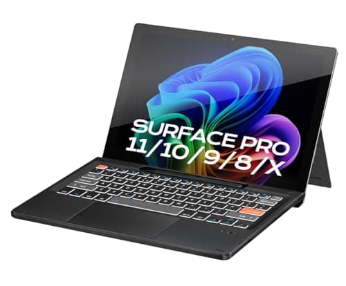 Doohoeek Bluetooth Keyboard for Surface Pro 11/10/9/8/X 13 Inch, Wireless Keyboard with Touch Pad & Pen Slot & Lighting Keys Compatible with Surface Pro Copilot+ 13", Ultra-Slim Keypad for Windows 11