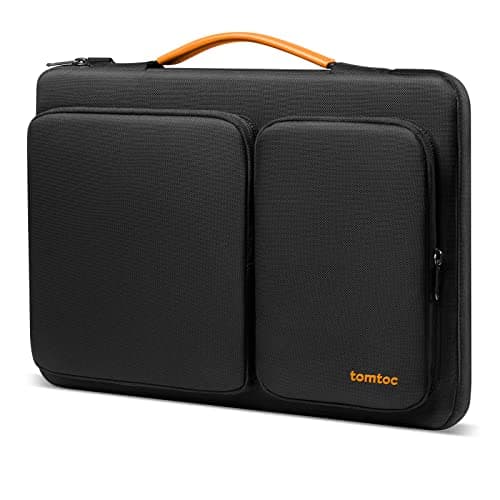 tomtoc 360° Laptop Tasche Hülle für Neu 14-Zoll MacBook Pro M5 Pro/Max (2026), M5/M4/M3/M2/M1, Wasserabweisend Laptoptasche 14 Zoll Platz für Ladegerät/Maus, 13,5-14 Zoll Dauerhaft Notebooktasche