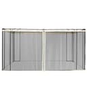 Outsunny Moskitonetz für 3x4 m Pavillon 4 Seitenteile Fliegennetz mit Haken Reißverschluss Mückennetz Insektenschutz Fliegengitter Nylon-Mesh Schwarz - 1