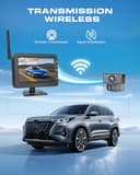 Hikity Sistema di Telecamera di Retromarcia Wireless 4,3 Pollici Universale per Auto Mini, Furgone, SUV, Pickup, Rimorchi, Set con Telecamera Impermeabile IP68 - 3