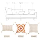 YULUOSHA Dekorative Boho werfen Kissenbezüge weichen Plüsch Couch Kissenbezüge für Haus Lumbal gewebt natürliche Beige Kissen Fall texturierte gestreift gewebt (E, 45x45cm) - 6