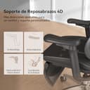 SIHOO Sedia da ufficio ergonomica supporto lombare dinamico, braccioli 3D schienale regolabile, poggiapiedi per un comfort ottimale, sedia scrivania domestico, Doro C300,2 confezioni,Nero(150kg) - 6