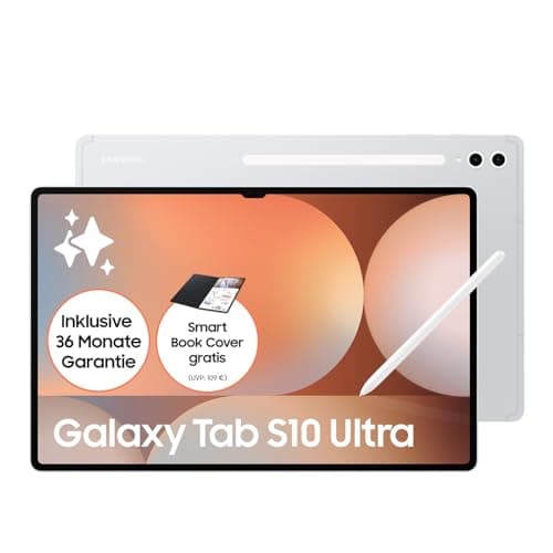 Samsung Galaxy Tab S10 Ultra AI Tablet Android, 12 GB di RAM, 256 GB di memoria, display AMOLED, rivestimento antiriflesso, include S Pen, WiFi, Platinum Silver