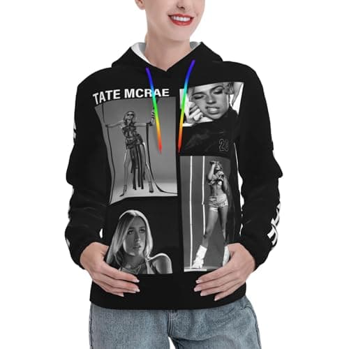 ZJHZCFEKZ Damen McRae Singer Tate Kapuzenpullover Vollflächen-Druck Hoodi Weich & Warm für Streetstyle und Zuhause Perfekt für Frühling Herbst & Winter Mehrfarbig L