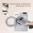 EHEYCIGA Cuccia Cane Interno Taglia Grande, Cuscino Cane Impermeabile Sfoderabile e Lavabile, Letto per Cani con tre Lati Rialzati Ortopedico, Cuccia Divano per Cani, Grigio, 112x81x16cm - 6