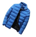 Men's Long Sleeve Cotton Padded Winter Jacket 2025 Zipper Down Coat Stand Collar Plus Size Outdoor Jacket - 1