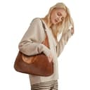 Pahajim Bolsos de Mujer Bandolera Mujer Bolso Hobo PU Piel Bolso Grande Tote de Hombro Conjunto de Bolso y Cartera 3pcs para Shopper,Trabajo(Marron) - 2