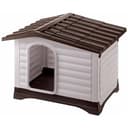 Ferplast Hundehütte DOGVILLA 90, Hundehütte Outdoor, Hundehaus, Seite zum öffnen, Boden zum Abtropfen, Isolierender Boden, Abnehmbares Dach, Lüftungsgitter, Recycelter Kunststoff, 88 x 72 x h 65 cm - 1
