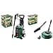Bosch Home and Garden 06008A7C00 UniversalAquatak Idropulitrice, 1900 W, 135 bar & Bosch Idropulitrice Home and Car Kit di pulizia, con spazzola per patio, spazzola pulente e bocchetta a 90 gradi - 1