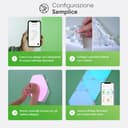 Nanoleaf Shapes Mini Triangle Starter Kit, 9 Mini Triangoli Luminosi LED RGBW Smart, Applique da Parete Interno Modulari, Luci Led 16M Colori WiFi, Funziona con Alexa, Sincronia Musica e Monitor - 6