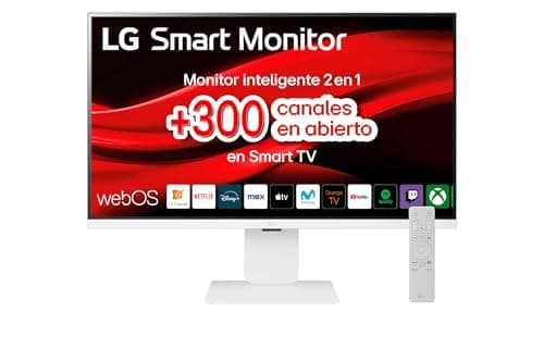 LG 32U850SA-W - Smart Monitor 32", Panel IPS, UHD (3840 x 2160), 60Hz, 5ms (GtG), WebOS 24, DCI-P3 95%, Ajuste en Inclinación (Eje Horizontal), Blanco