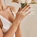 TINGN Gold Tennis Armband Damen 14K Vergoldet Tennisarmband Elegantes Cubic Zirconia Armband Classic 3mm Rund CZ Armkette Schmuck Geschenke für Frauen Damen Mädchen 6,5 Zoll - 4