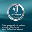 Philips Sonicare W2 Optimal White, cabezales de cepillo dental de repuesto originales, negro, paquete de 4, HX6064/88 - 6