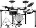 XDrum DD-650 PLUS Mesh E-Drum Kit: batería electrónica con HiHat real, pad caja y bombo de 14" madera, 720 sonidos, 20 kits preset y 20 usuario, incluye rack, Black Sparkle. - 1