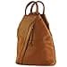 Modamoda.de - T180 - Ladies' Italian Backpack, Nappa Leather - Brown - - 1