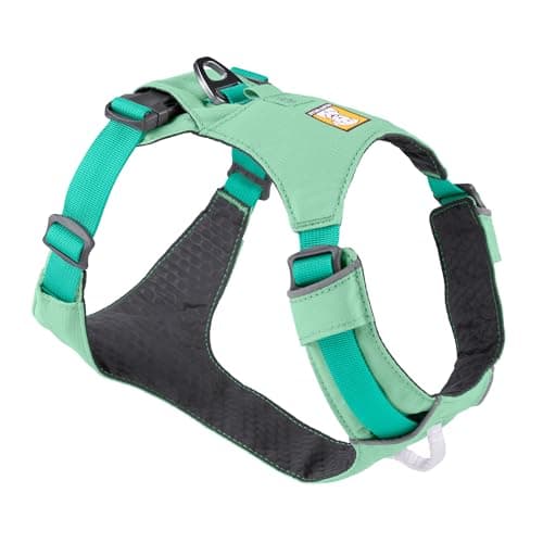 RUFFWEAR Hi & Light Dog Harness, No Pull Harness for Dogs Small, Medium Large & XL. Fully Adjustable Lightweight Harnesses with Aluminium Lead Attachment Portal & ID Bag, Sage Green (M, 69-81cm)