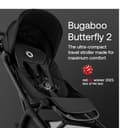Bugaboo Butterfly 2 Lightweight Travel Stroller Cabin Size - Set with Bumper Bar - One-Hand Fold Portable Pushchair, Baby Buggy with Reclining Seat, Storage Basket, Carry Strap – Heritage Black - 2