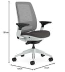 Steelcase Series 2 Ergonomic Office Chair With LiveBack Lumbar Support And 4D Armests Nickel/Anthracite; Made in Europe - 2