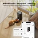PETLIBRO Futterautomat Katze, Katzenfutter Automat Kabellos 2,4G WiFi Intelligenter Futterspender Katze, Wiederaufladbarer Akku mit 30 Tagen Batterielebensdauer, mit Edelstahlnapf, APP-Steuerung - 2