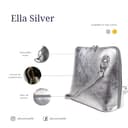 Vera Pelle Metallic Genuine Italian Leather Handbag with Detachable Straps - Handmade Leather Crossbody Bag - Elegant Women's Handbag (Olive) - 7