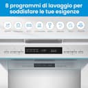 Midea MFD60S200X.1-IT Lavastoviglie Libera Installazione con 14 coperti, 8 Programmi, Display a LED, Partenza Ritardata, Funzione di Mezzo Carico, Asciugatura Extra - Inox - 2