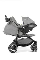 Sillas de paseo marca Joie. Modelo Buggy & Sportwagen Litetrax bis 22 kg belastbar mit Schieber-Ablagefach & Regenschutz - Pebble - 8