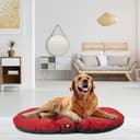 Ferplast Cuccia Cane Relax, Cuscino per cani di taglia media, Cuccia Gatto, Tappetino per cucce e auto -Lavabile - in Cotone con Soffice Imbottitura, 85 x 55 cm. Rosso - 2
