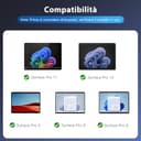 MoKo Tastiera Bluetooth Italiana con Touchpad per Microsoft Surface Pro 11/ Pro 10/ Pro 9/ Pro 8/ Pro X da 13", Layout QWERTY Tastiera Sottile di Type Cover con Portapenna (senza Ricarica), Grigio - 2