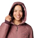Columbia Heavenly Long Hooded Jacket Chaqueta Acolchada con Capucha, Fig, S para Mujer - 5
