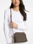 Michael Kors Jet Set Medium Crossbody Leather Handbag (BROWN) - 2