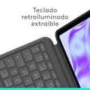 Logitech Combo Touch, Funda con Teclado, iPad Pro 13 Pulgadas (M4)(2024) - Teclado retroiluminado extraíble con Soporte abatible, Escritura cómoda, Modo Multiuso, Disposición QWERTY Español - Grafito - 3