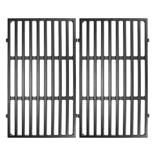 GFTIME 7637 44,5 cm x 26 cm Griglie per griglia in ghisa per Weber Spirit 200, Spirit E-210, E-220 S-210, S-220 con comandi Frontali. Griglie di Cottura per griglia Weber Spirit (Confezione da 2)