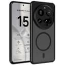 AOKUMA for Xiaomi 15 Pro/Ultra Case,Compatible with MagSafe,Shockproof Protective Cover for Xiaomi 15 Pro/Ultra,Military-Grade Translucent Matte Back Phone Case(Black) - 1